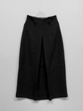 [Winter version] Pencil long pleated skirt