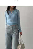 [Bustier SET] Mohair see-through crop cardigan