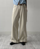 [Belt SET] Cabra Cotton Wide Pants