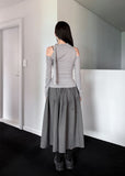 POCKET LINE COTTON SKIRT