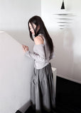TIE OFF SHOULDER LONGSLEEVE
