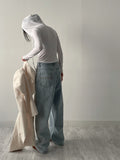 Pin-Tuck Hood Neck Slim Fit Tee