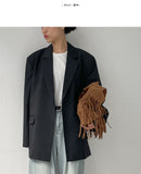 Stripe Single Overfit Blazer