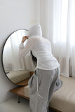 Two-tuck wide string pants