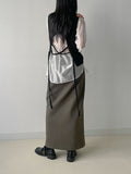 Shear Wool H-line Long Skirt