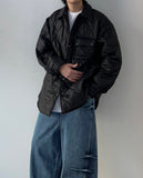 Shine Quilting Padded Shirt Jumper