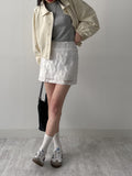 Jacquard Flower Mini Skirt