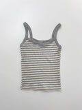 Color Matching Stripe Ribbed Sleeveless