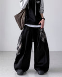 Checkered Layered Balloon Pants