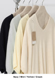 [Premium] Hammy Whole Garment Cash V-Neck Knit