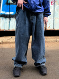 Unique Washed Two-Tuck Denim