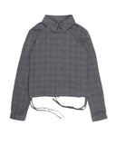 SIDE TIE CHECK SHIRT