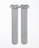RUFFLE TOP LONG SOCKS