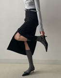 Chilia H-Line Slit Long Skirt