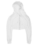 CUT LINE CROP HOODIE