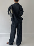 [Setup Available/Unisex] Colin Two Tuck Wide Denim Pants