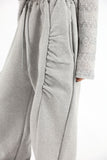 Side puff brushed pants