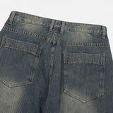 Haas Double Knee Bermuda Denim