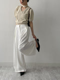 Kalin pleated wide slacks