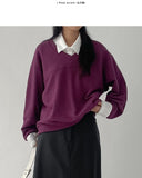 Greek V-neck Loose Fit Sweatshirt
