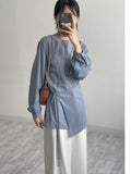 Edin Wrap Loose Fit Blouse