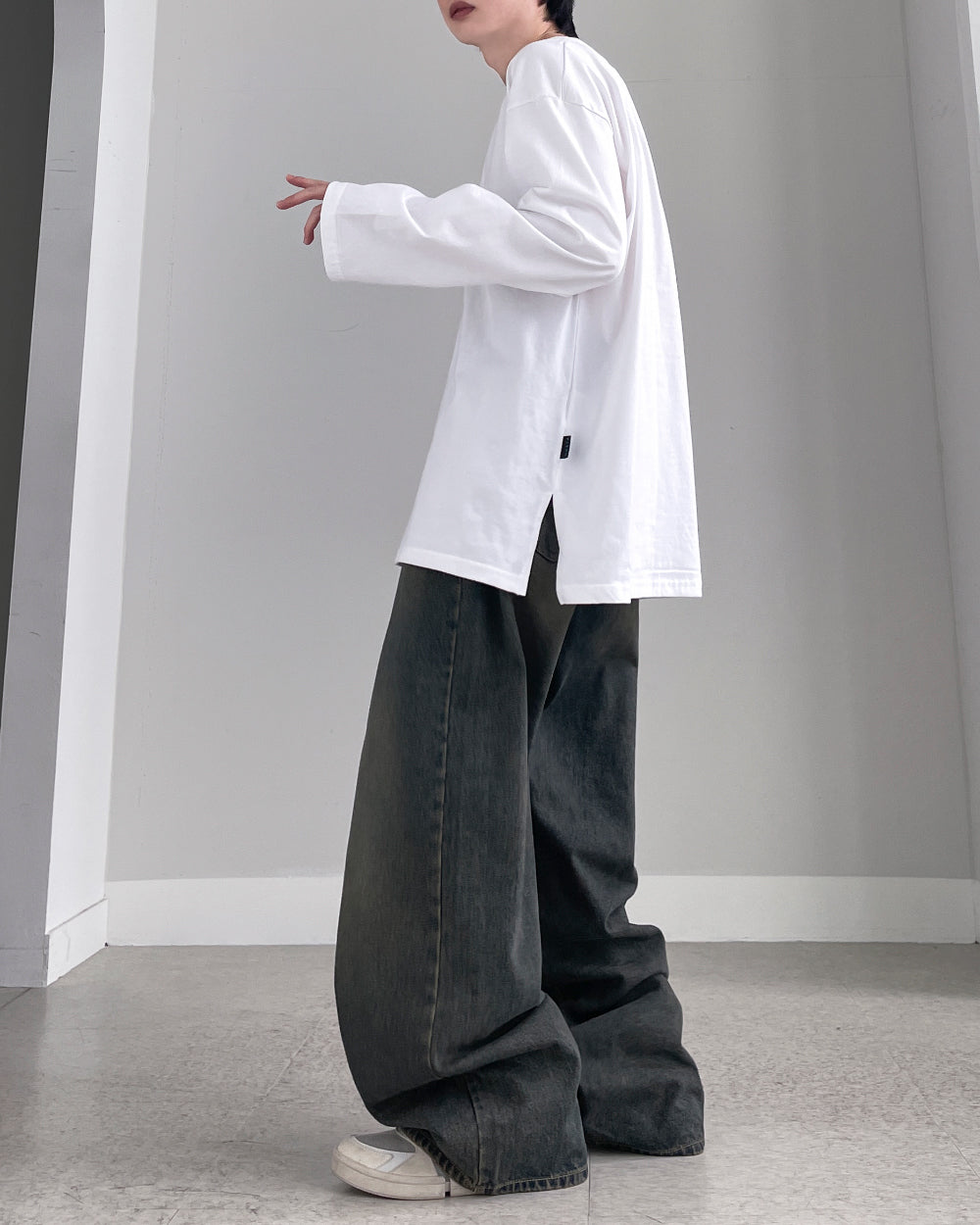 YOURNUS (ユアノス) - オールダーマキシワイドデニムパンツ