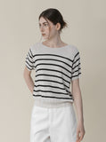 [Premium] Whole Garment Julie Dangara Short Sleeve Knitwear