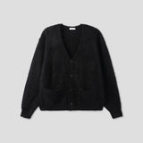 Mohair Two-Pocket Knit Cardigan