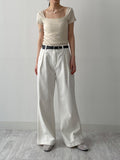 Rie RIb Square Neck Short Sleeve T-Shirt
