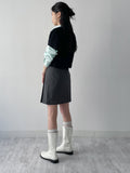 Sol Half Pleated Midi Skirt