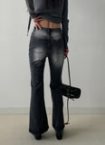 Brush Center Crease Bootcut Denim Pants