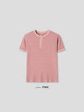 Pigment Ribbed Henley Neck Muscle Tee
