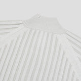 DL ribbed knit zip-up