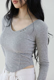 Eyelet line tee