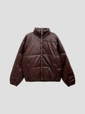 West High Neck Leather Bomber