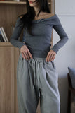 Muller twist off-shoulder top