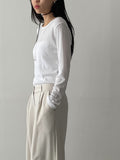 Sleeve See-through Long Sleeve T-shirt