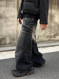 Deep Brush Biker Wide Denim