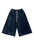 Double Pure Three Quarter Indigo Pants