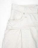 TUCK COTTON WIDE PANTS