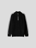 AOS Side Line High Neck Knit Half Zip-Up