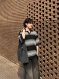 Crust Stripe Collar Knit