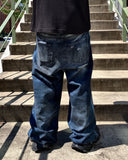 Destroyed Oil Washed Denim