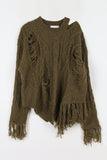 Bohemian Damaged Slit Knit