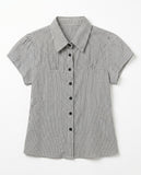GINGHAM CHECK PUFF SHIRT