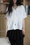 Wave Frill Shirt Blouse