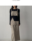 Newpopo Strap Long Skirt