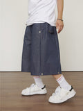 Fold Denim Crop Bermuda Pants