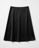 GLOSSY MIDI SKIRT