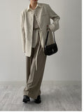 Newpopo Strap Wide Slacks